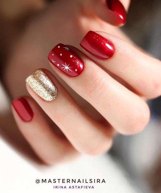 Acrylic Nails Design Red