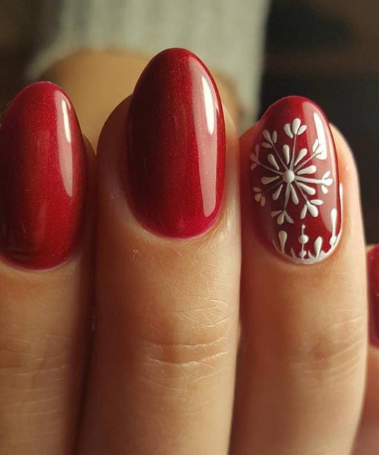 Acrylic Red Nails Design