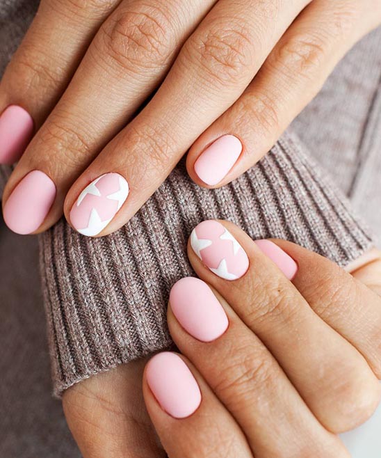 BABY PINK AND WHITE NAIL DESIGNS