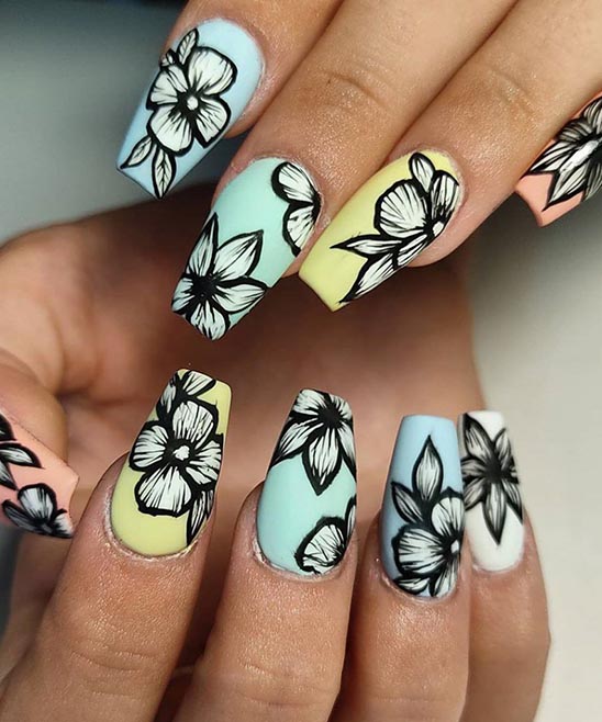 50+ Black and Blue Nail Designs (2024) - TailoringinHindi