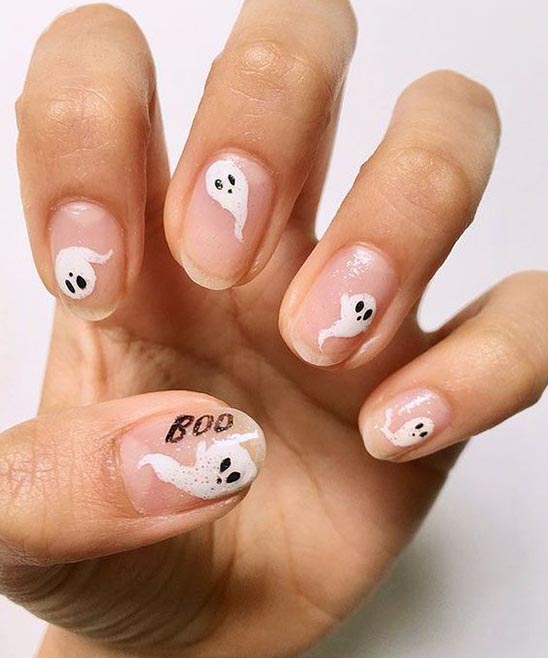 BLACK AND WHITE HALLOWEEN NAIL DESIGNS