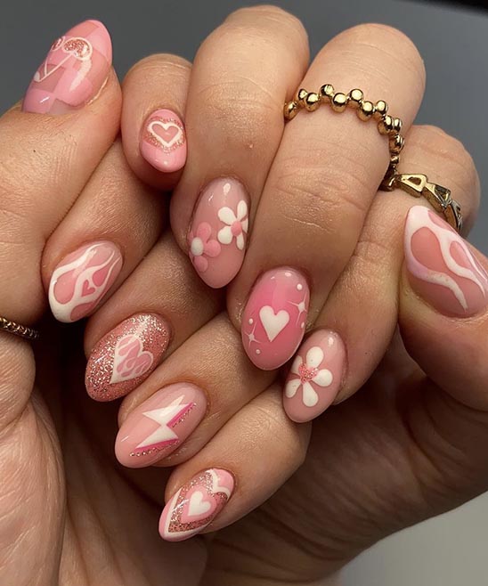 BLACK PINK AND WHITE NAIL DESIGNS