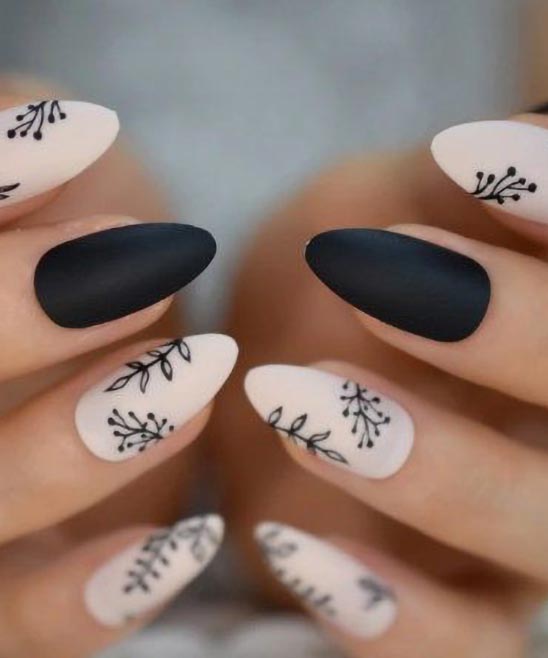 BLACK SHORT COFFIN ACRYLIC NAILS