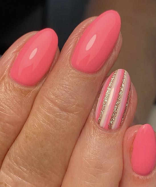 BRIGHT PINK AND WHITE NAIL DESIGNS