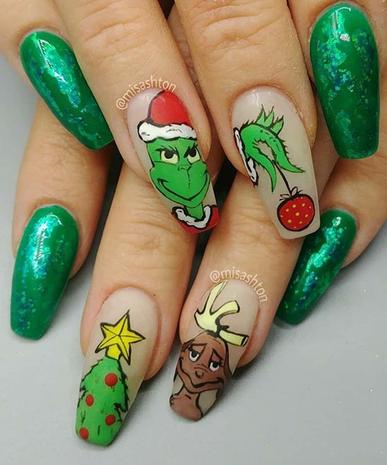 Beautiful and Elegant Christmas Designs for Acrylic Nails