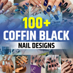 Black Coffin Nails Design