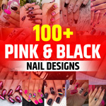 Black and Pink Nail Designs