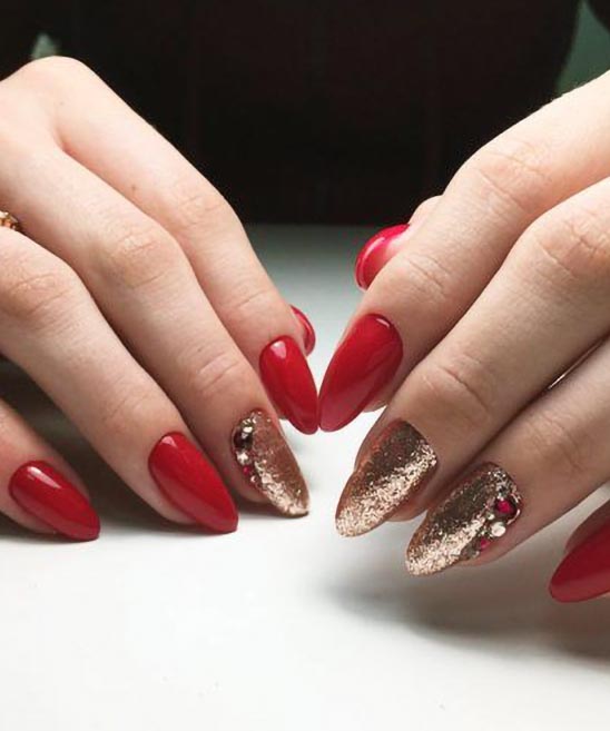 Black and Red Acrylic Nails Designs