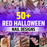 Black and Red Halloween Nails