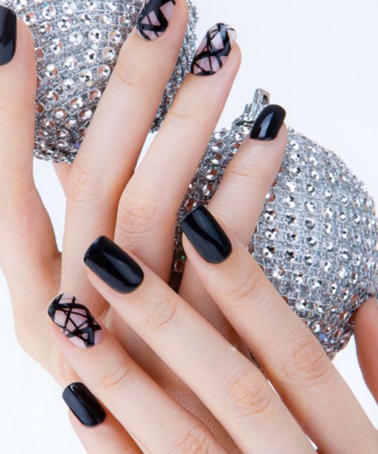 Black and Red Nails Design