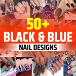 Blue and Black Nail Designs