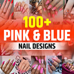 Blue and Pink Nail Designs