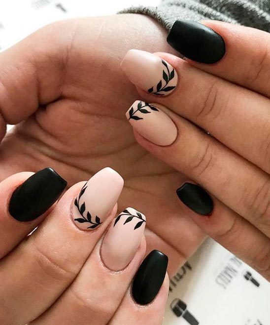 CHAMPAGNE SHORT COFFIN ACRYLIC NAILS