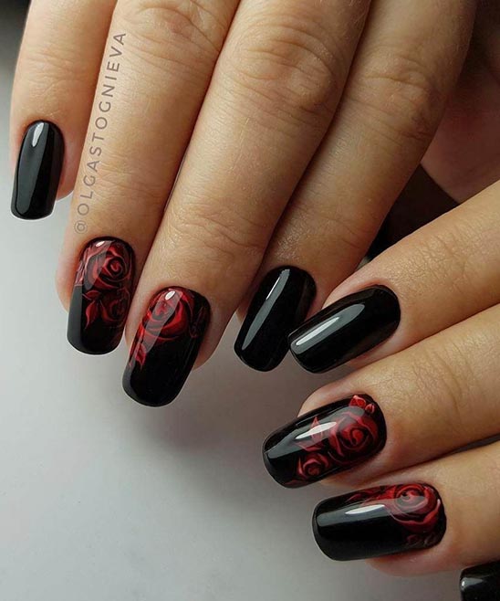 CLASSY BLACK AND PINK NAIL DESIGNS