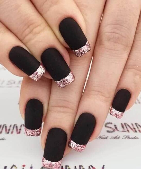 CLASSY BLACK TOE NAIL DESIGNS