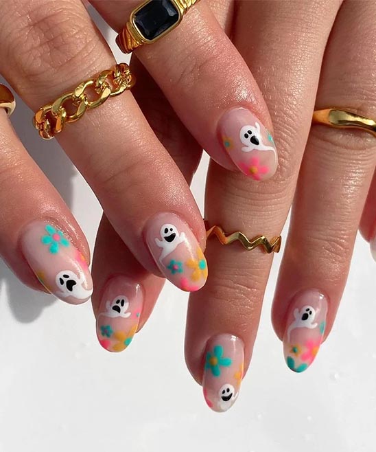 COFFIN BLACK HALLOWEEN NAILS