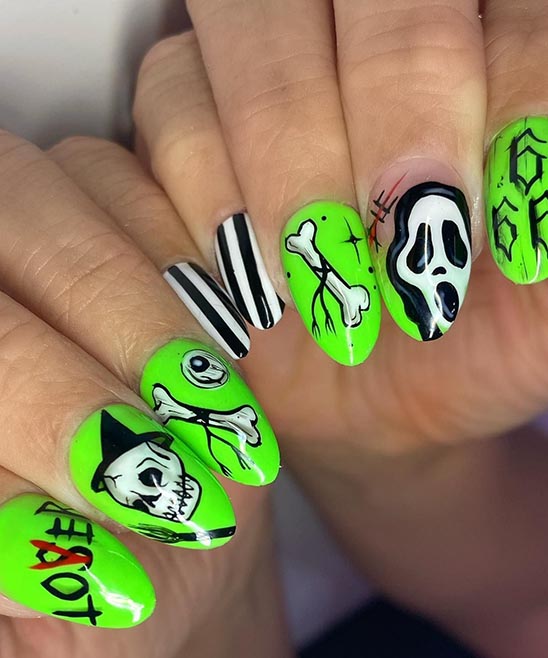 COFFIN CUTE HALLOWEEN NAILS