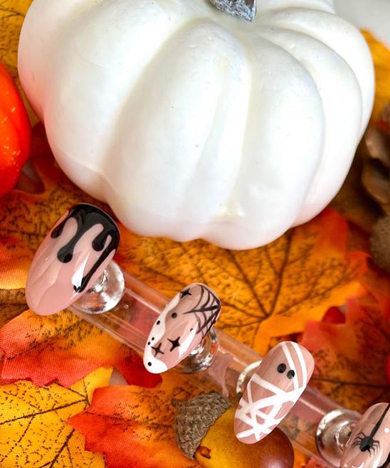 COFFIN HALLOWEEN NAILS ACRYLIC