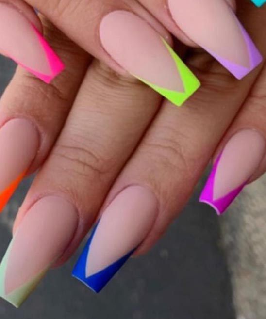 50+ Short Coffin French Tip Nails (2024) - TailoringinHindi