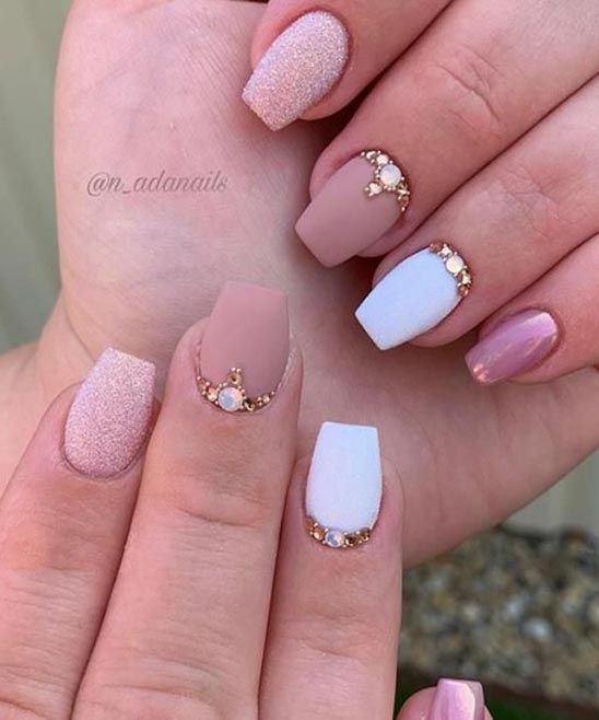 COFFIN OMBRE NAILS SHORT