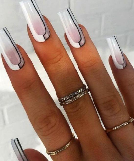 COFFIN SHAPED NAILS SHORT