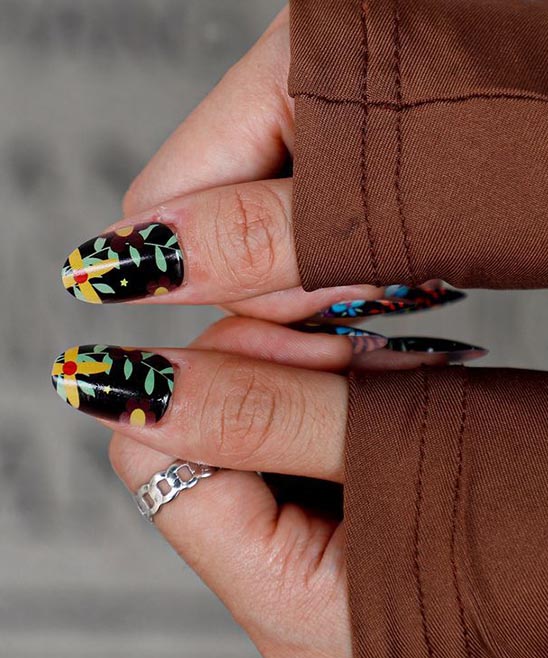 COFFIN SHAPED HALLOWEEN NAILS