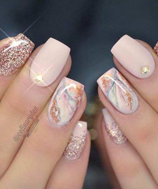 COFFIN SHAPED NAILS SHORT BUTTERFLY DESIGNS