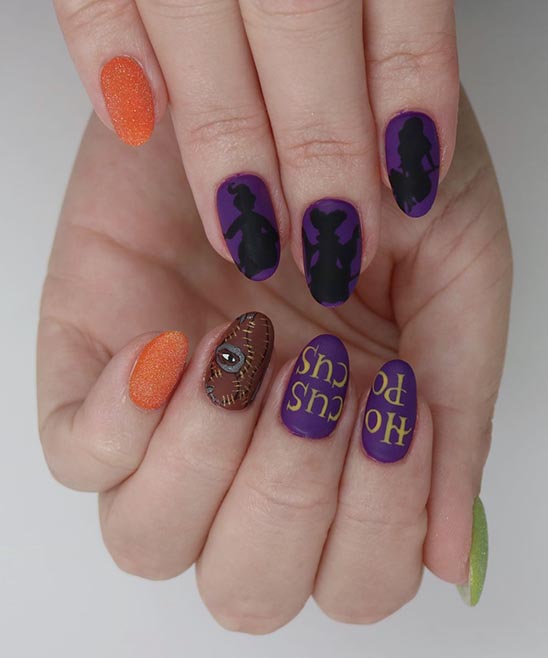 COFFIN SHAPED NAILS HALLOWEEN