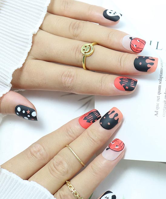 CUTE HALLOWEEN PRESS ON NAILS