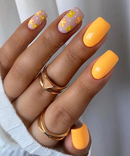 CUTE SHORT COFFIN ACRYLIC NAILS