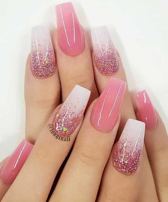 CUTE SHORT COFFIN NAIL DESIGNS