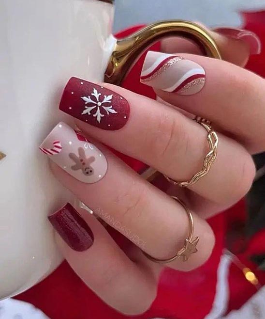 Christmas Nail Designs Red
