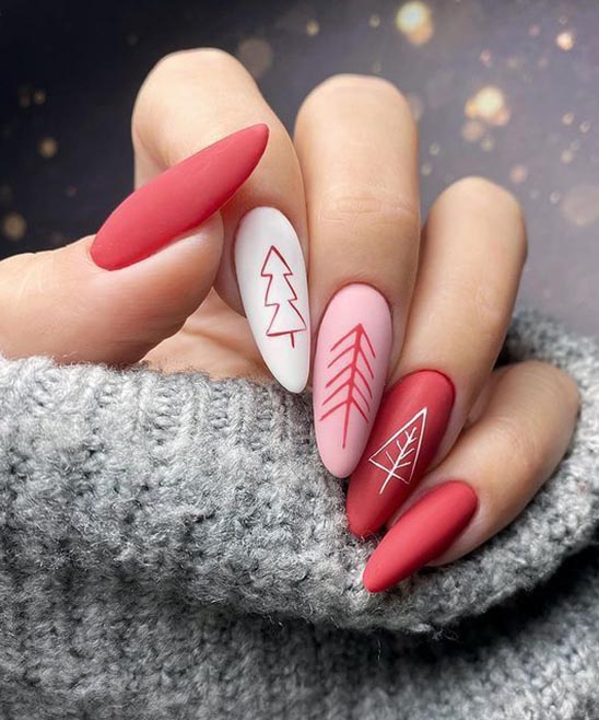 Christmas Nails Design Red