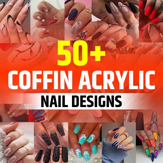 Coffin Acrylic Nail Designs