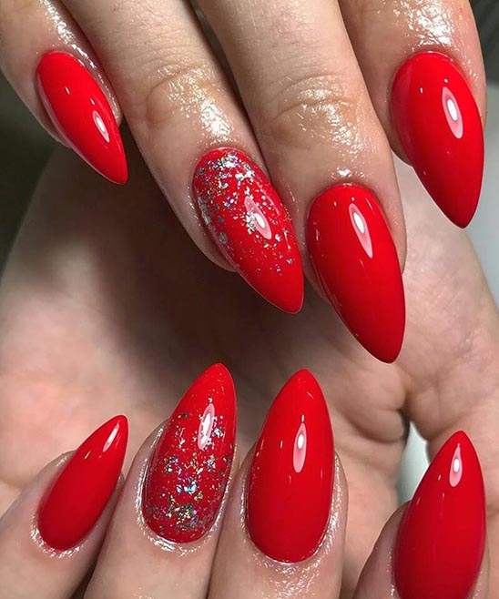 Coffin Red and Black Nail Designs