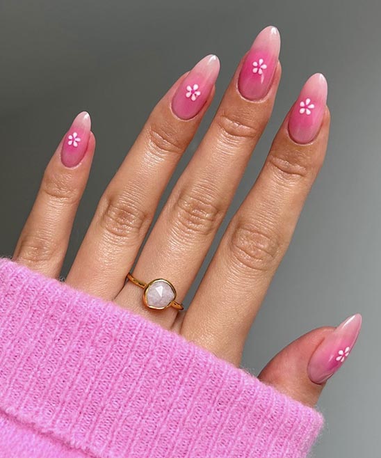 DESIGN ON PINK AND WHITE NAILS
