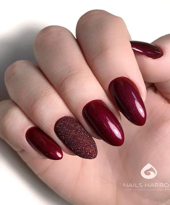 Dark Red Acrylic Nails Designs