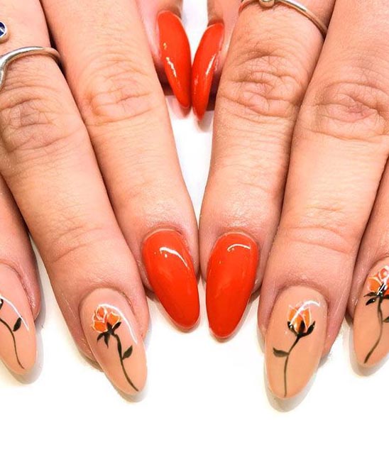 Dark Red Coffin Nail Designs