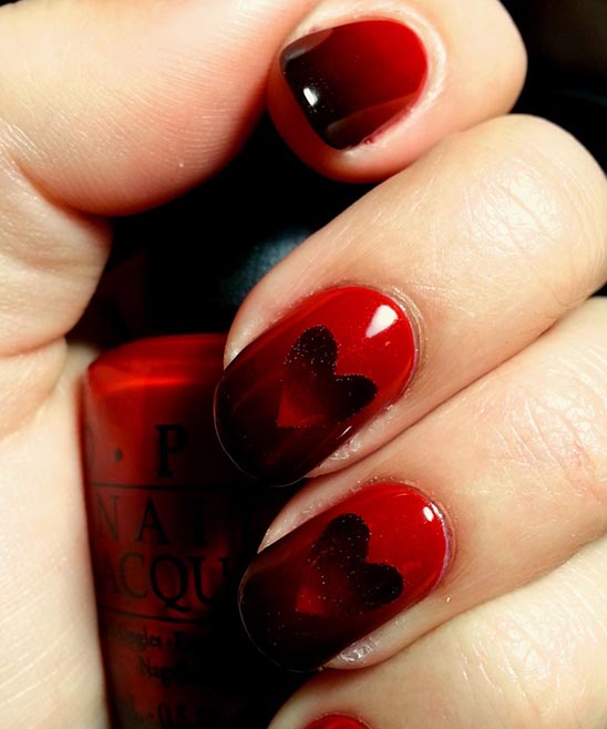 Dark Red Toe Nail Designs