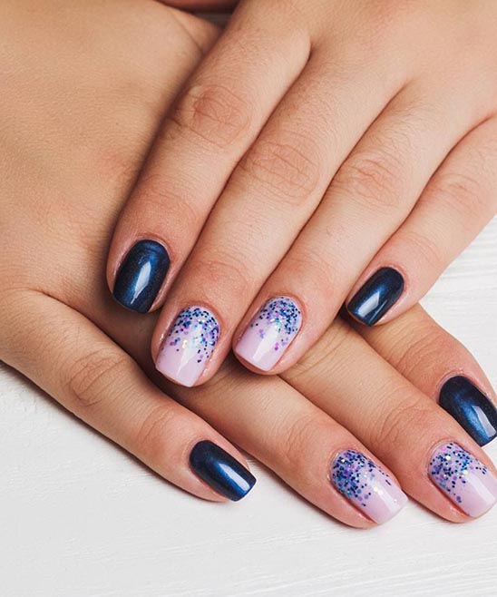 50+ Black and Blue Nail Designs (2024) - TailoringinHindi