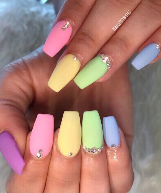 Easter Color Acrylic Nails