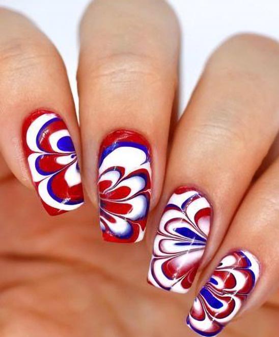Easy Red White and Blue Nail Designs