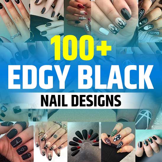 Edgy Black Nail Designs