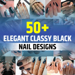 Elegant Classy Black Nail Design