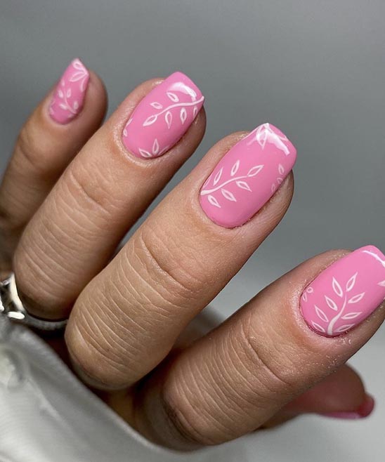 GEL NAIL DESIGNS PINK AND WHITE