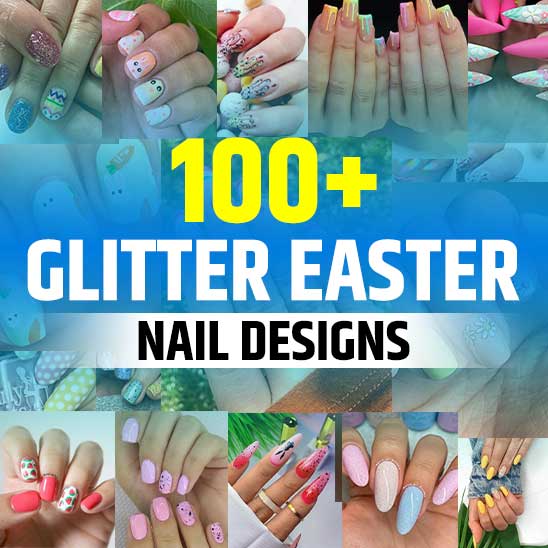 Glitter Easter Nails