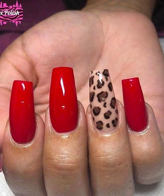 Glitter Red Toe Nail Designs