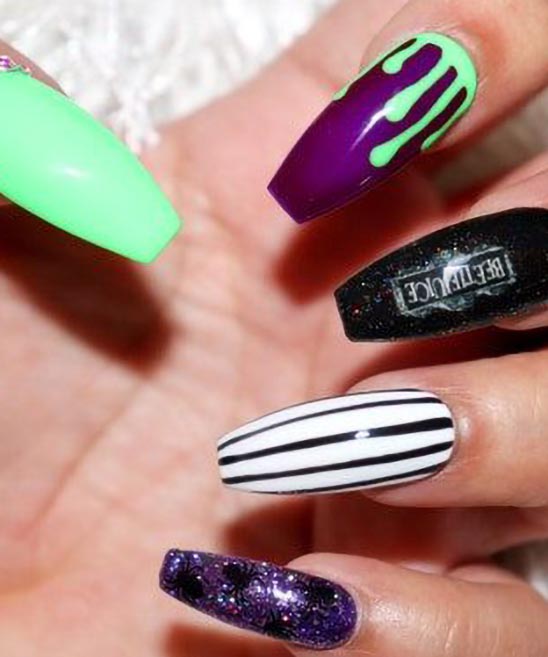 HALLOWEEN ACRYLIC NAILS COFFIN