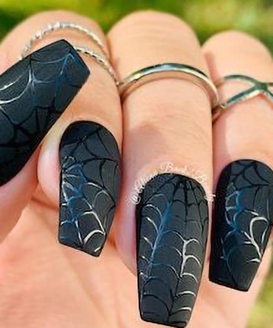 HALLOWEEN COFFIN SHAPED NAILS