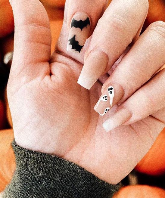 HALLOWEEN GHOST NAILS
